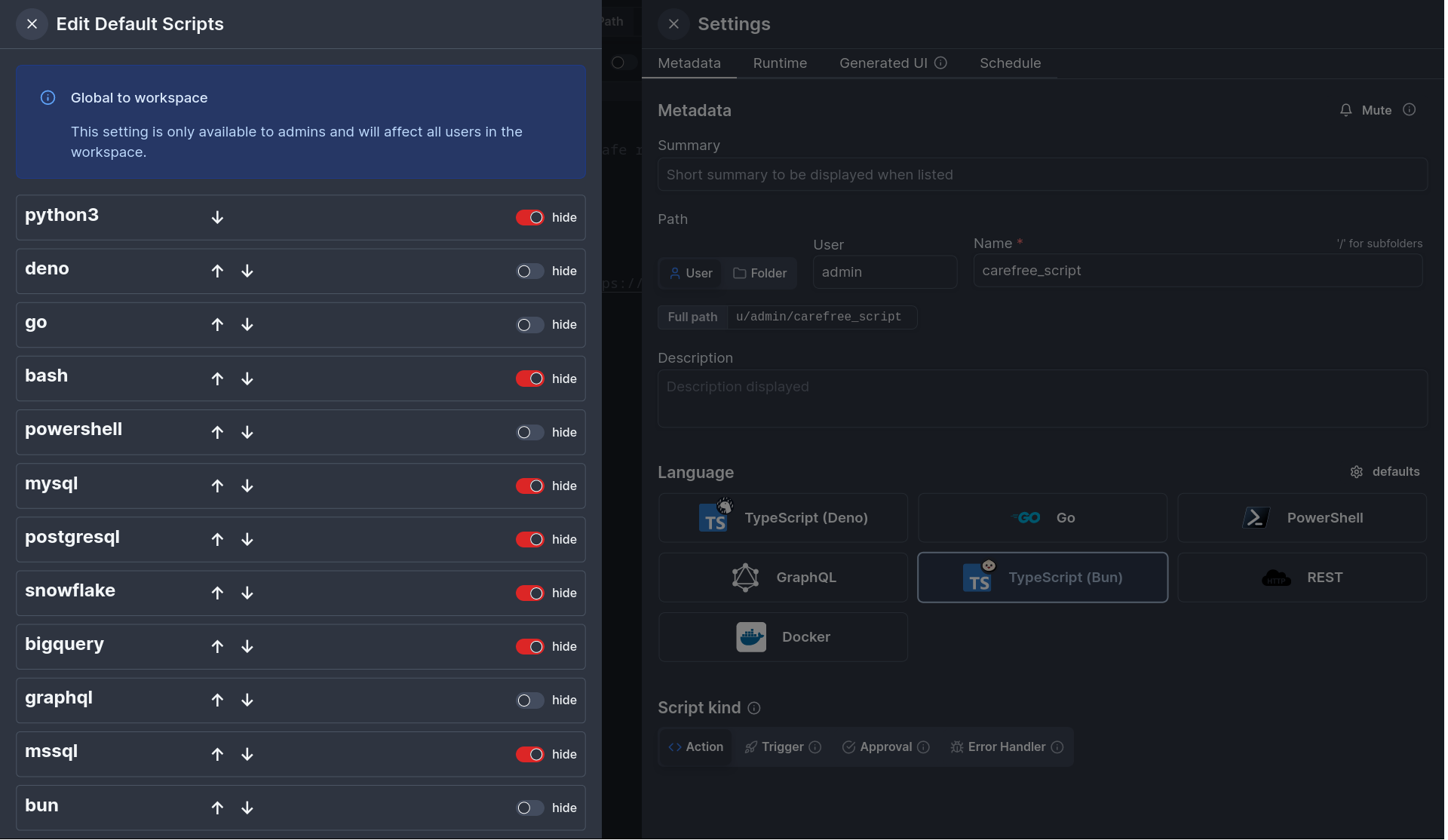 Configurable Default Languages