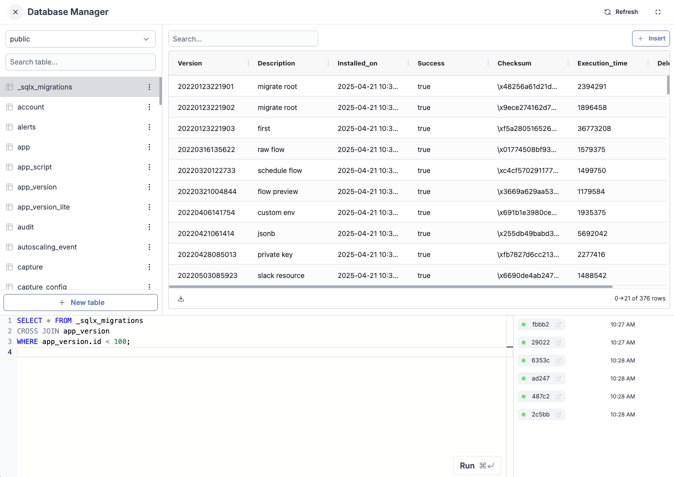 Database Manager