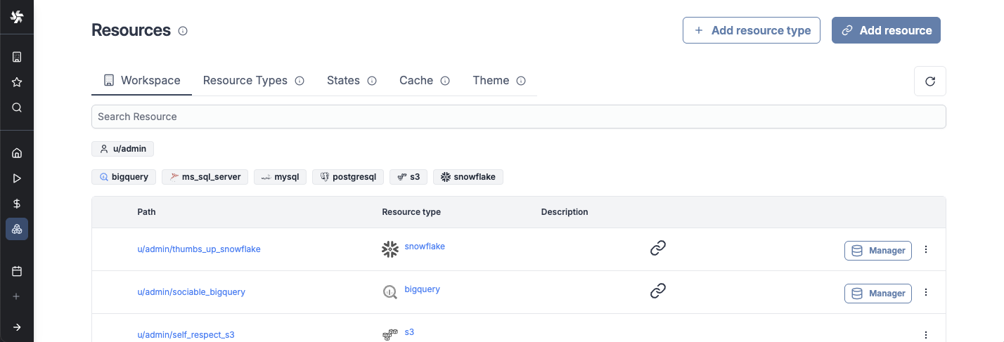 Database Manager Button