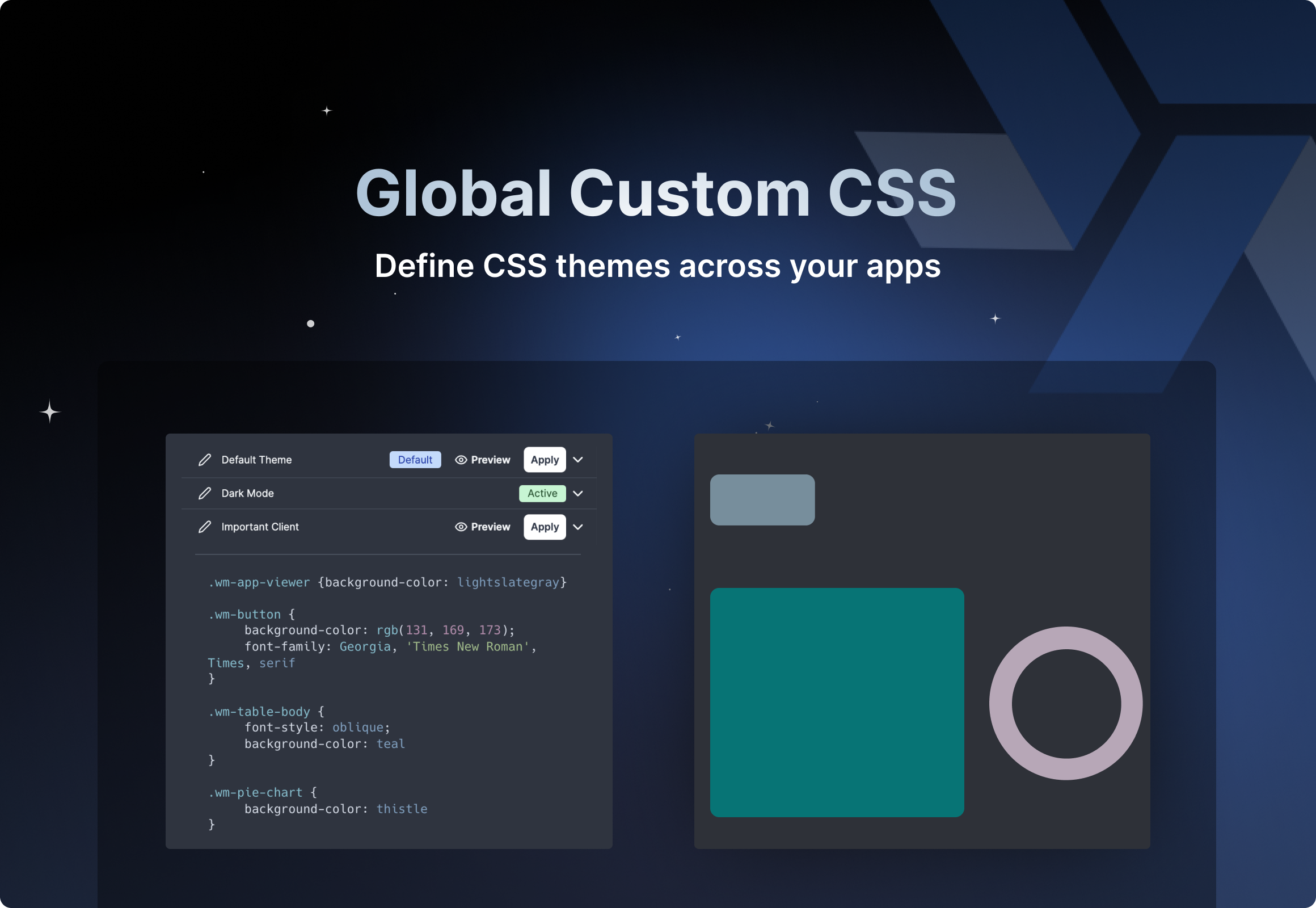 Global custom CSS