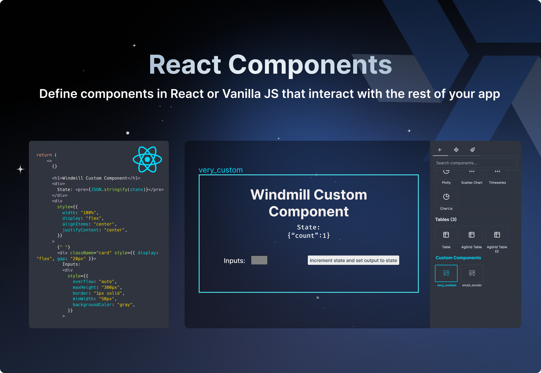 Custom React Components &amp; Apps