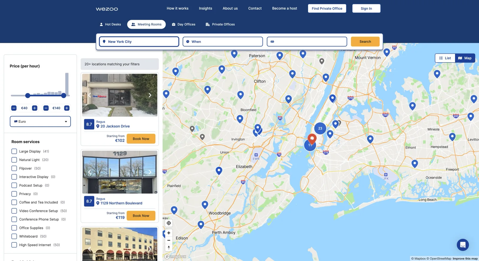 Wezoo flexible office space marketplace